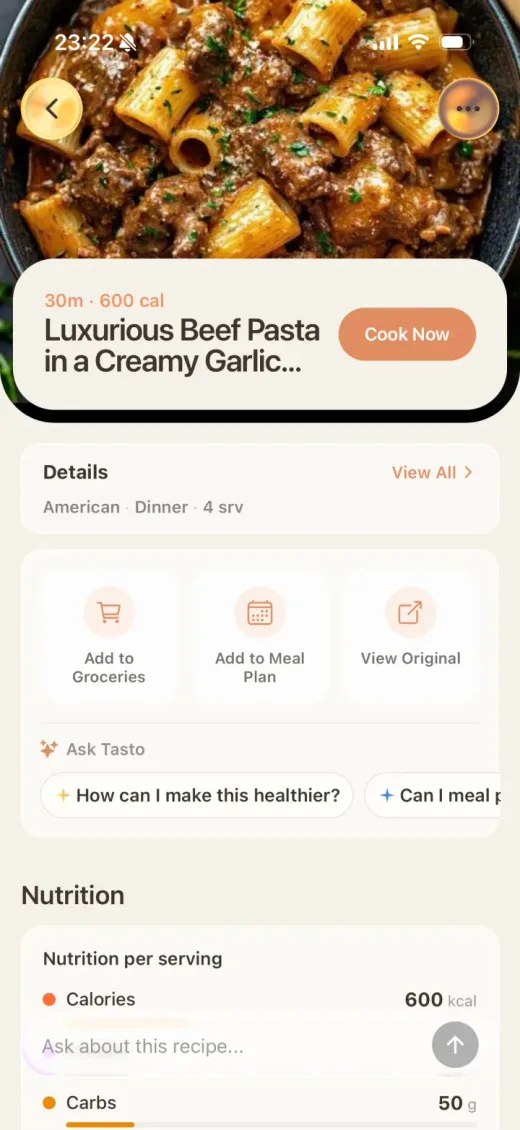 Every Recipe, One Tap Away